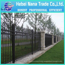 spear top security iron fencing with Punched Tube Rails